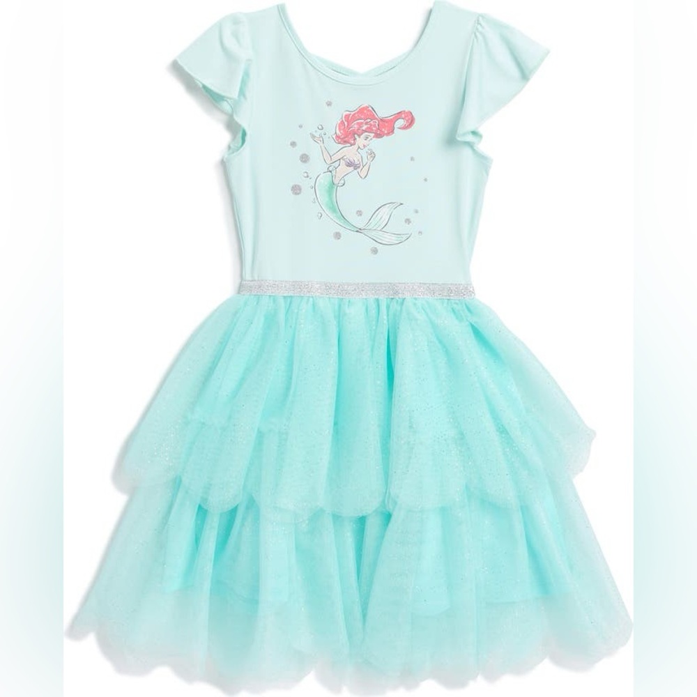 NWT Disney Ariel Dress in Light Blue and Silver